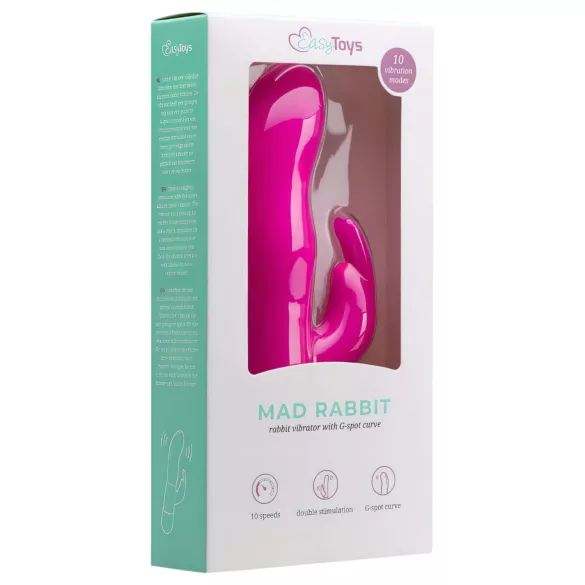Easytoys Mad Rabbit - klitorisvibrator med kaninører - pink