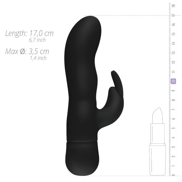 Easytoys Mad Rabbit - klitorisarm G-punkt vibrator - sort
