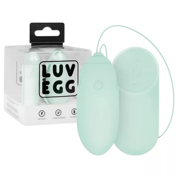 LUV EGG - bærbart, batteridrevet, trådløst vibratoræg (grøn)