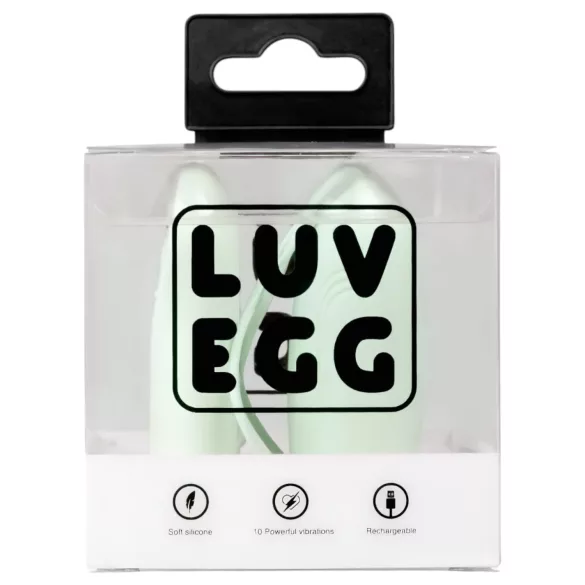 LUV EGG - bærbart, batteridrevet, trådløst vibratoræg (grøn)