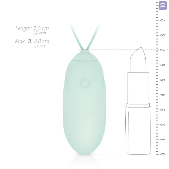 LUV EGG - bærbart, batteridrevet, trådløst vibratoræg (grøn)