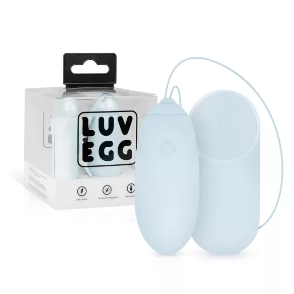 LUV EGG - vibrerende æg med fjernbetjening - genopladelig - blå