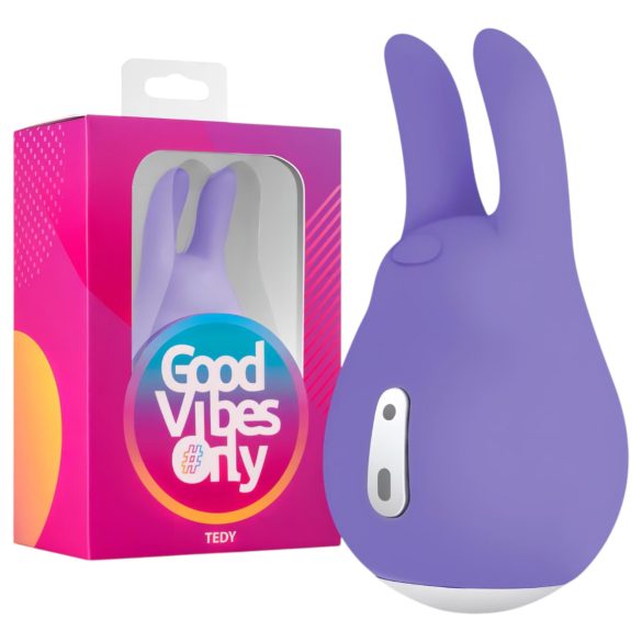 Good Vibes Tedy - klitorisvibrator med kaninører - genopladelig - lilla