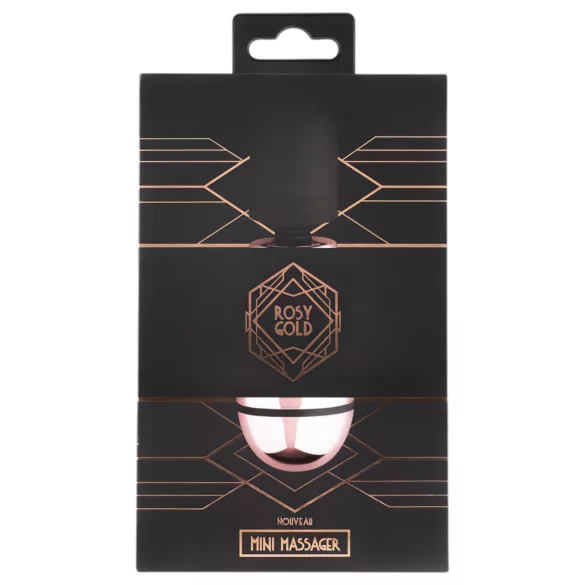 Rosy Gold - mini wand vibrator - genopladelig - roseguld