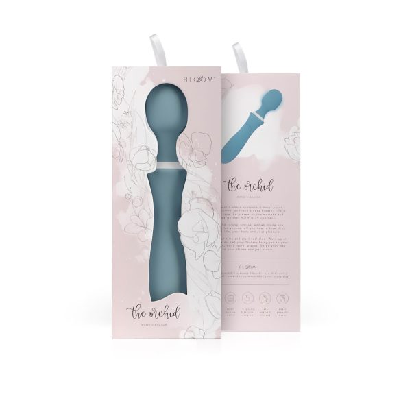 Bloom Orchid Wand - vibratorstav med massage - genopladelig - turkis