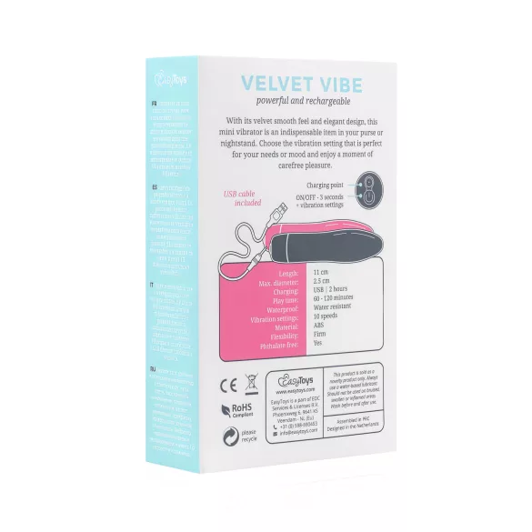 Easytoys - vibrator stav - genopladelig - sort