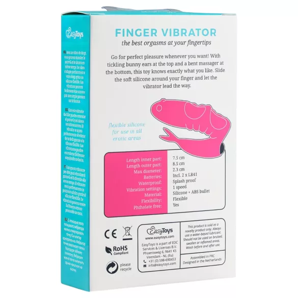 Easytoys - finger vibrator - 2i1 funktion - sort