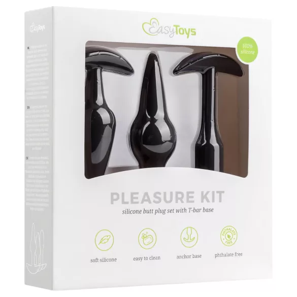 EasyToys Pleasure Kit - varieret analplug-sæt (sort)