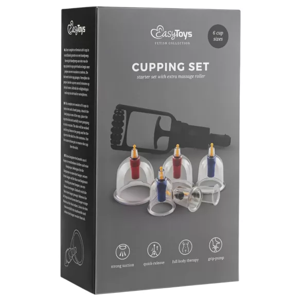 Easytoys - cupping sæt - vakuumpumpe - 6 dele