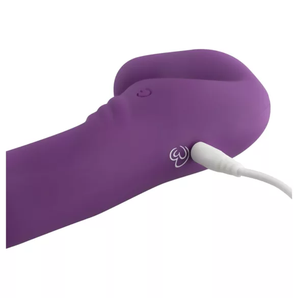 Easytoys - strap-on vibrator uden rem - genopladelig - lilla