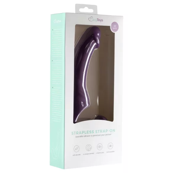 Easytoys - strap-on vibrator uden rem - genopladelig - lilla