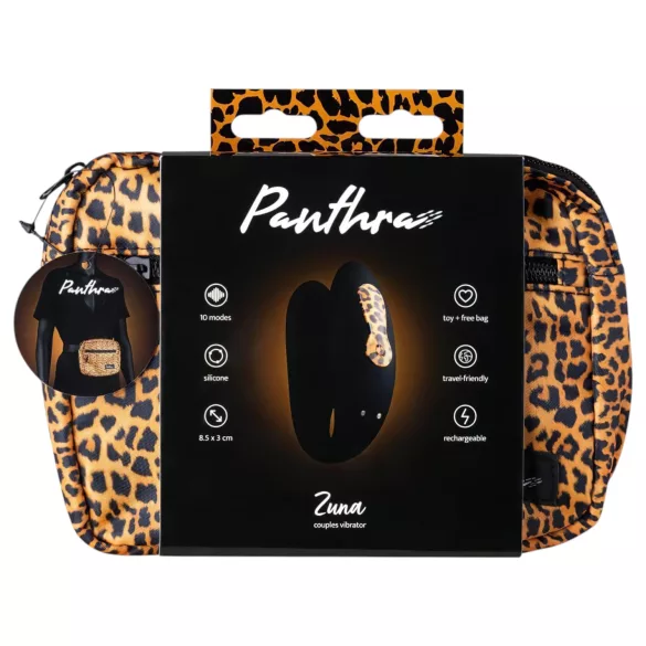 Panthra Zuna - genopladelig, vandtæt parvibrator (leopard-sort)