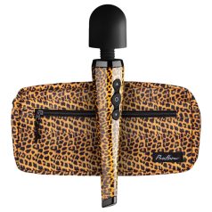 Panthra Shaka Wand - stavvibrator med batteri - leopard-sort