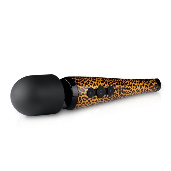Panthra Shaka Wand - stavvibrator med batteri - leopard-sort
