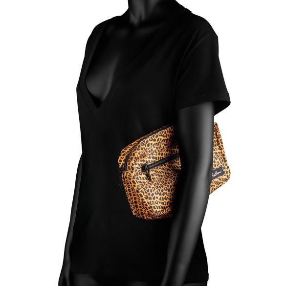 Panthra Shaka Wand - stavvibrator med batteri - leopard-sort