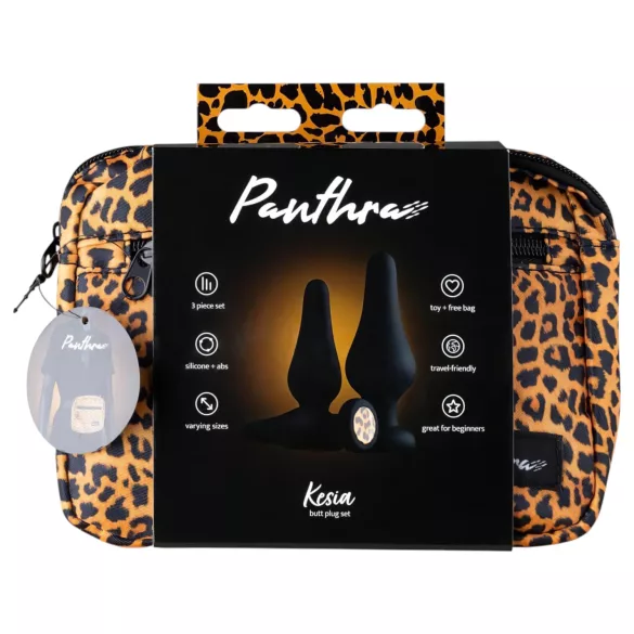 Panthra Kesia - analplug sæt - 3 stk - silikone - sort