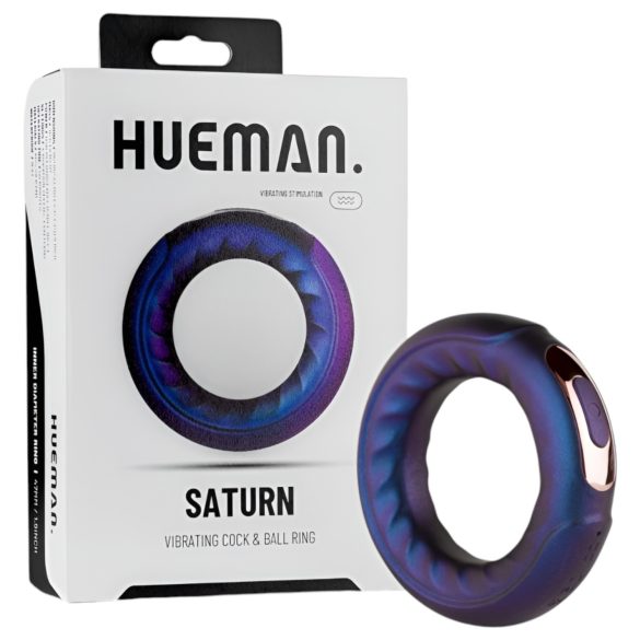 Hueman Saturn - vibratorisk penisring - genopladelig vandtæt - lilla