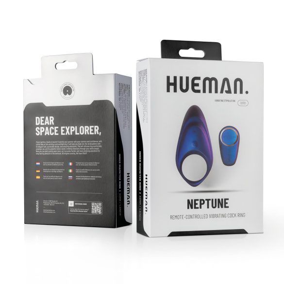 Hueman Neptune - vandtæt penisring med vibration - silicone - lilla