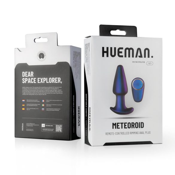 Hueman Meteoroid - analvibrator med roterende kugler og fjernbetjening - lilla