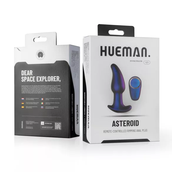 Hueman Asteroid - analvibrator med roterende perler - lilla