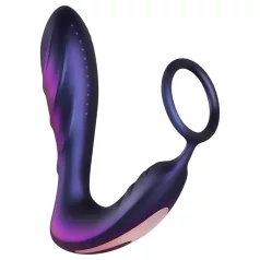   Hueman Black Hole - analvibrator med radiofjernbetjening og penisring (lilla)