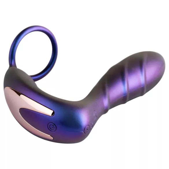 Hueman Black Hole - analvibrator med radiofjernbetjening og penisring (lilla)