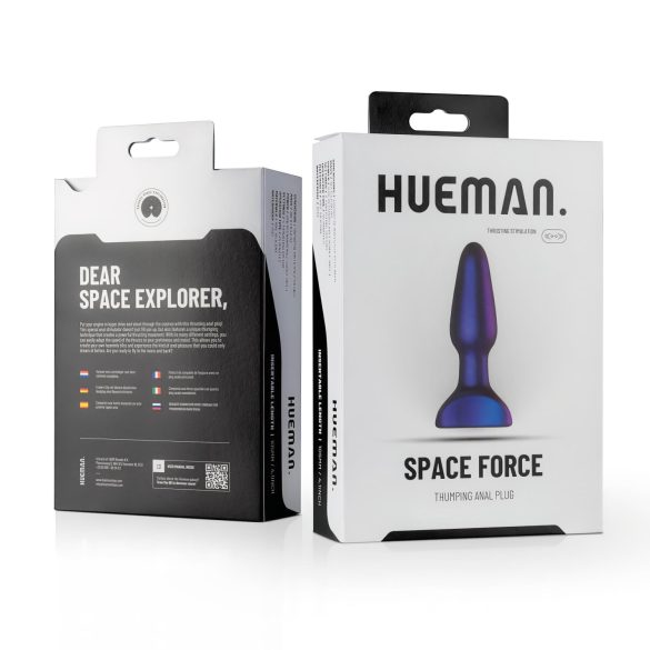 Hueman Space Force - vandtæt, kraftig anal vibrator (lilla)