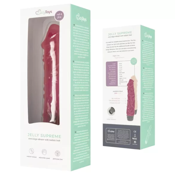 Easytoys Jelly Supreme - dildo vibrator - realistisk - pink