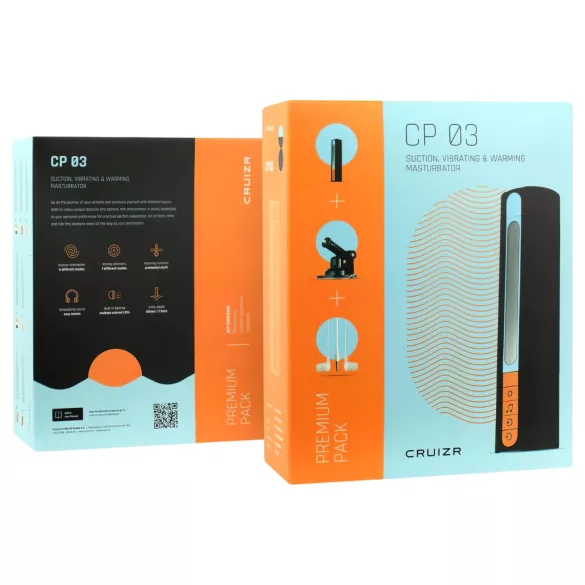 CRUIZR CP03 - masturbator - sugefunktion vibrator - genopladelig sort