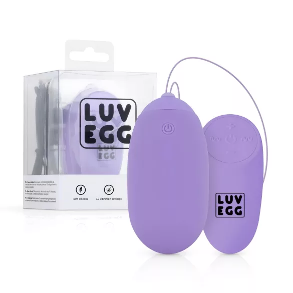 LUV EGG XL - vibratoræg med fjernbetjening - genopladelig - lilla