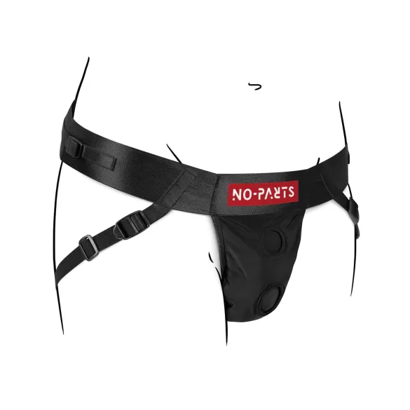 No-Parts Taylor - strap-on sele med dobbelt O-ring - justerbar (S-L)