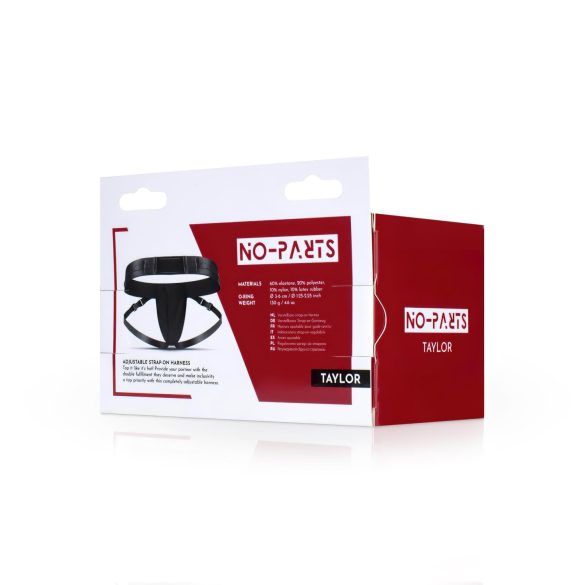 No-Parts Taylor - strap-on sele med dobbelt O-ring - justerbar (S-L)