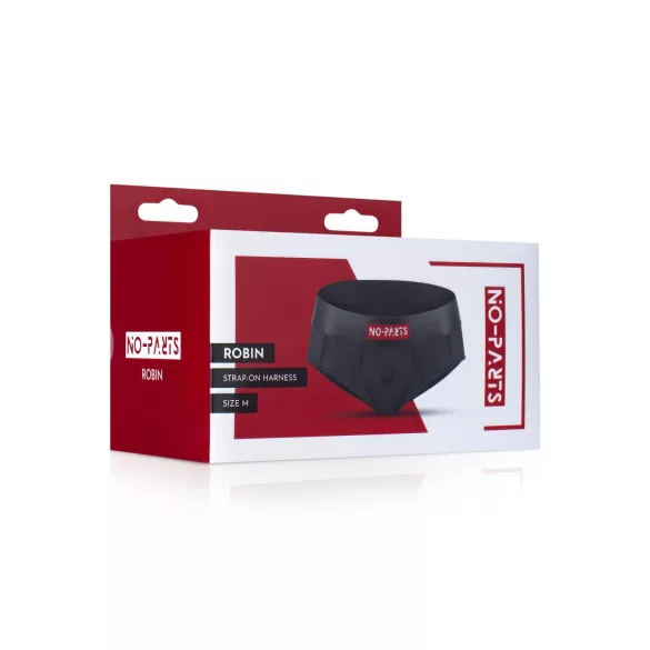 No-Parts Robin - strap-on trusser - sort - M