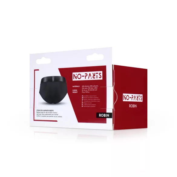 No-Parts Robin - strap-on trusser - sort - M