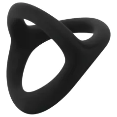   Easytoys Desire Ring - penisring og kuglering - fleksibel - sort