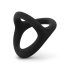 Easytoys Desire Ring - penisring og kuglering - fleksibel - sort