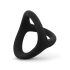 Easytoys Desire Ring - penisring og kuglering - fleksibel - sort