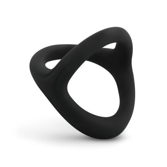 Easytoys Desire Ring - penisring og kuglering - fleksibel - sort