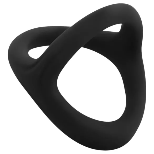 Easytoys Desire Ring - penisring og kuglering - fleksibel - sort