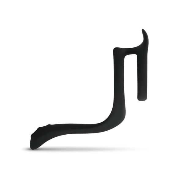 Easytoys - penisring og kuglering - fleksibel silikone - sort