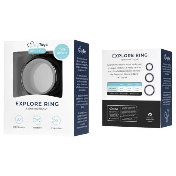 Easytoys - penisringsæt - 3 stk - sort