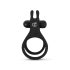 Easytoys Share Ring - vibrerende penis- og kuglering (sort)