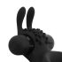 Easytoys Share Ring - vibrerende penis- og kuglering (sort)