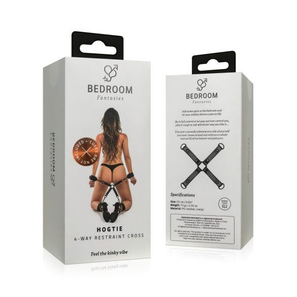 Bedroom Fantasies - bondagekryds - justerbar - sort