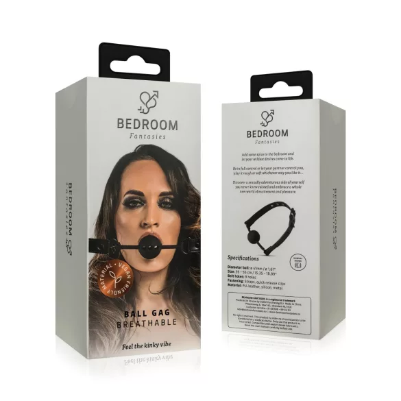 Bedroom Fantasies - mundknebel med åndehuller - sort