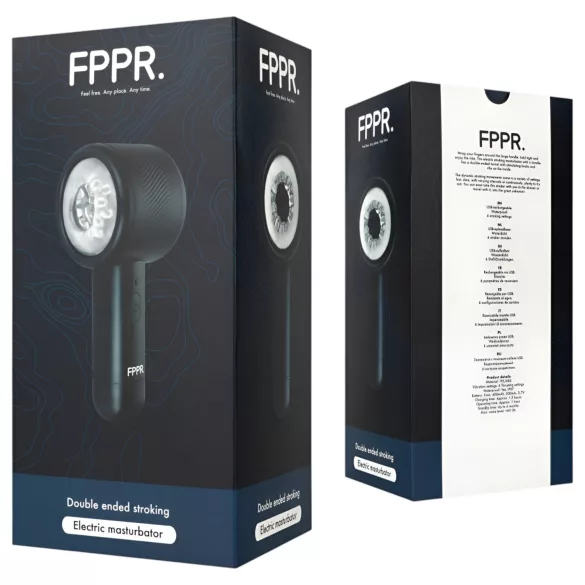 FPPR - masturbator med op-ned bevægelse - genopladelig - sort