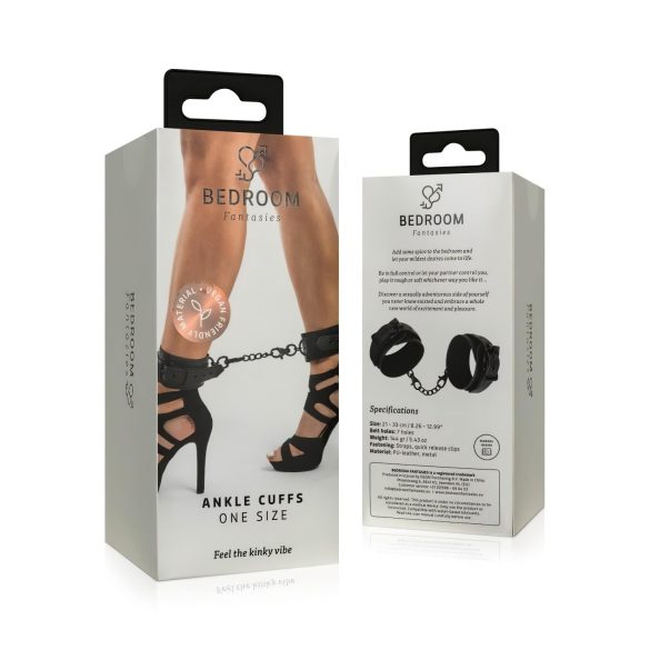 Bedroom Fantasies - ankelmanchetter med kæde - sort