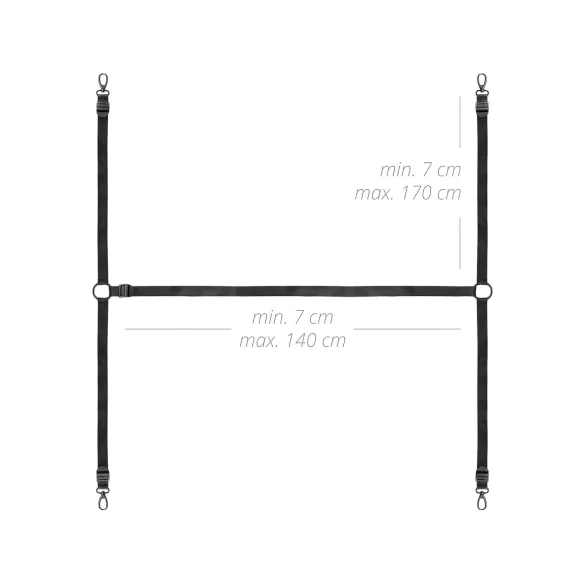 Bedroom Fantasies - sengebindingssæt - justerbar - sort