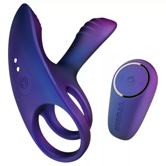 Hueman Infinity Ignite - vibratorisk penis- og kuglering - lilla