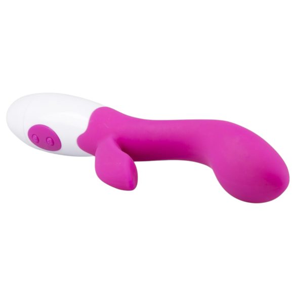 Easytoys - rabbitvibrator med klitorisarm - genopladelig silikon pink